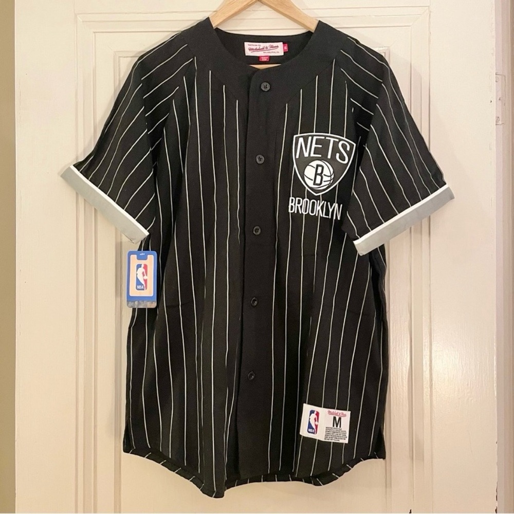 Mitchell & Ness Brooklyn Nets Buttondown Jersey, Men’s Size Medium, NWT